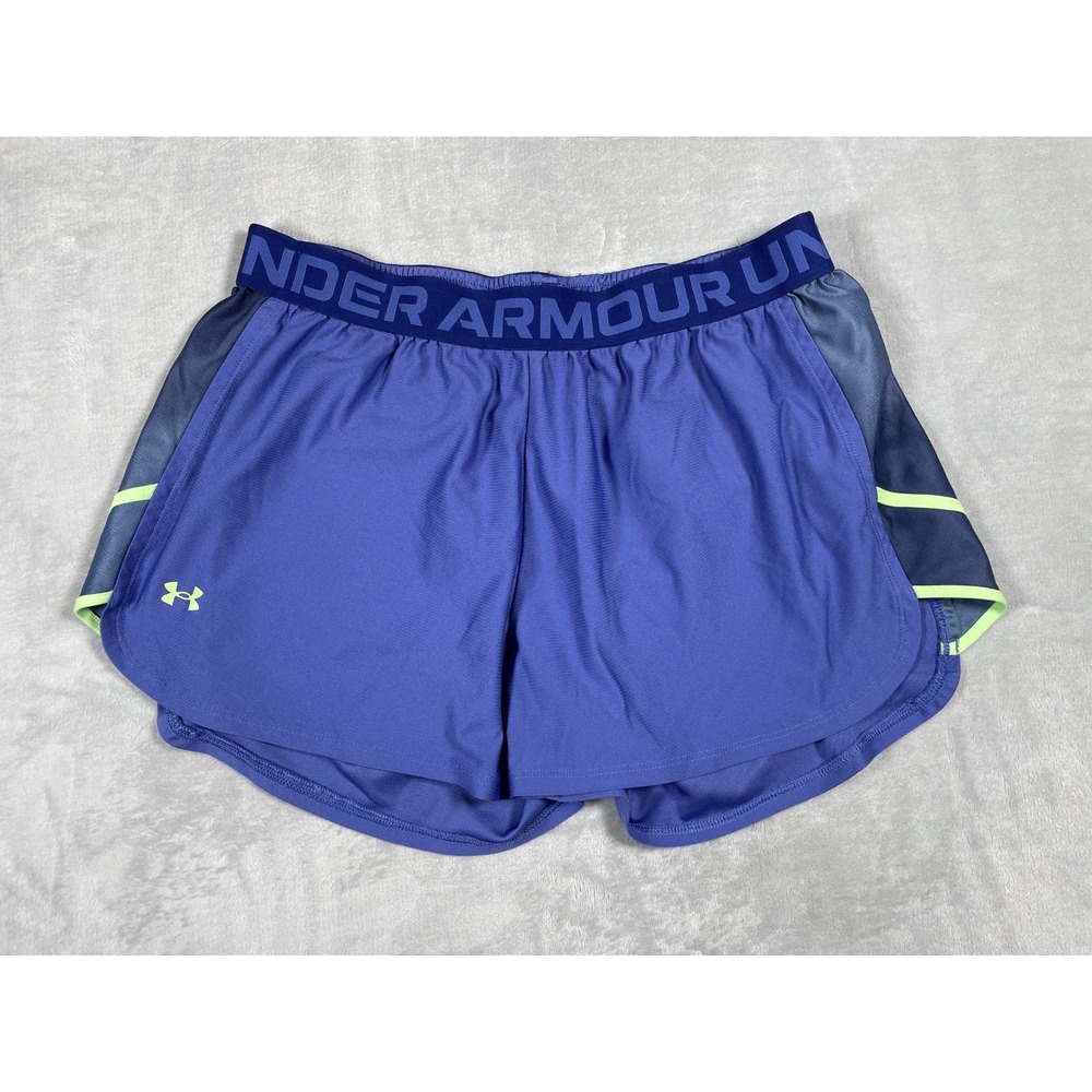 Under Armour HeatGear Shorts Women's LG Purple Running Athletic Gym Activewear
